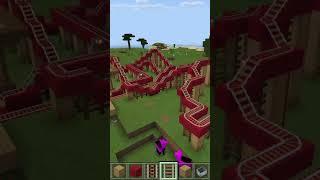 Minecraft Roller Coaster  Easy Build Tutorial # Minecraft # Minecraft tutorial # shorts