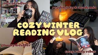 rainy reading vlog️️dark academia, gloomy weather, plenty of hot drinks and cozy vibes️