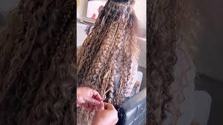 Deep wave human hair goddess braids Uses a mix of braiding hair and human hair #ygwigs