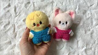 스키주인형 코바늘 점프수트 만들기 / 코바늘 10cm 인형옷