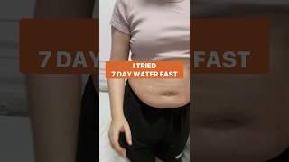 I TRIED A 7 DAY WATER FAST! #shortvideo #shorts