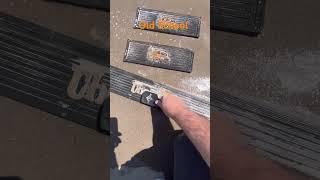 Restoring these cool ‘70s van door sill mats #detailing #chevy