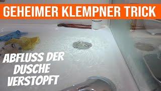 Verstopfter Abfluss Dusche // Funktioniert geheimer Klempner Trick? Das ORIGINAL !