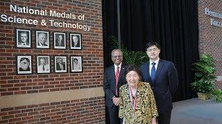 Dr. Rakesh Agrawal and Dr. Nancy Ho - National Medals & Patents Wall