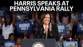 Kamala Harris campaigns in Washington Crossing, Pennsylvania