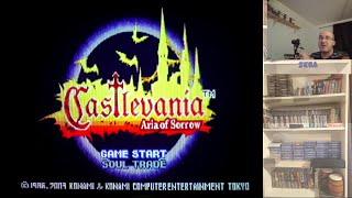 Castlevania Aria of Sorrow played on old CRT TV