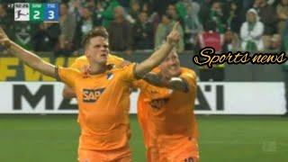 SV Werder Bremen vs TSG Hoffenheim 2/3 Marius Bulter Scored a Goal