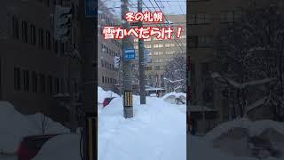 【北海道札幌】真冬の札幌は3ｍの雪壁に囲まれる！#shorts