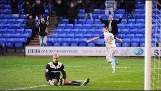 Ryan Lowe scores his 15th goal of the season | Tranmere v Wolves