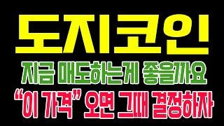 [도지코인 코인전망] 지금 매도하는게 좋을까요?? "이 가격" 오면 그때 결정하자!! #도지코인호재 #도지코인 #도지코인목표가 #도지코인대응