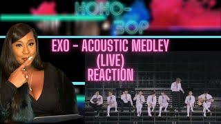 BRITISH MUSIC LOVER REACTS to EXO The EXO'rDIUM- Acoustic Session + Lady Luck +(시선둘,시선하나)What If