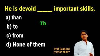 Today's Word  || Devoid || By Prof Rasheed Mirani Senior Educationist