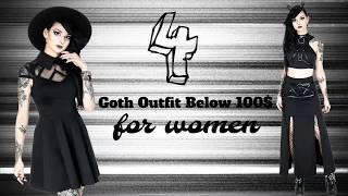 4 fashion Gothic Clothes Outfits Below 100 Dollar $$$ - Black Temple