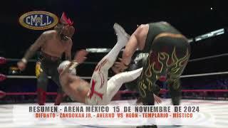 CMLL - DIFUNTO - ZANDOKAN JR. - AVERNO  VS  NEÓN - TEMPLARIO - MÍSTICO / ARENA MÉXICO / 15-11-24