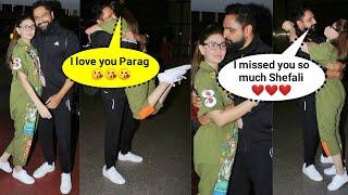 Shefali Jariwala snapped at Airport to give a Surprise her Husband Parag Tyagi 