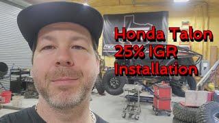 Honda Talon IGR Install Video