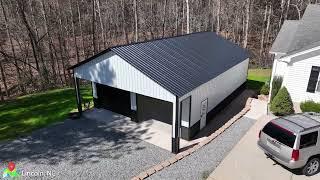 Checkout this custom 30x47x12 metal garage!