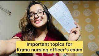 Important system wise topics for KGMU nursing officer’s exam #mustwatch  #kgmubscnursingadmitcard