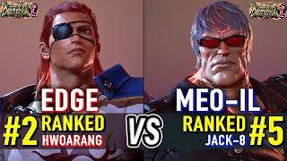 T8  EDGE (#2 Ranked Hwoarang) vs MEO-IL (#5 Ranked Jack-8)  Tekken 8 High Level Gameplay