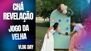 Meu chá revelação jogo da velha criativo - Dia de vlog