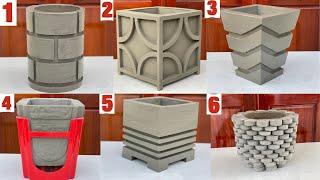 6 Projects to cast plant pots from cement -  Instructions on how to make the simplest and easiest to