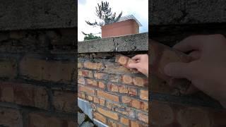 BrickChimney with SPALLING #BRICK Damage.#chimney#youtubeshorts#shortvideo#shorts#realestate#mason