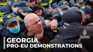 Georgia pro-EU demonstrations: Protests after PM says no negotiations until 2028