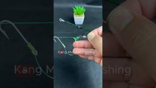 Diy Fishing Rig 2 hooks, The secret of fisherman skills #fishing #fishingknot #knot #fishknot