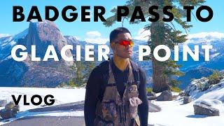 Camping & Snowshoeing 30 Miles on Badger Pass to Glacier Point Trail in Yosemite, California