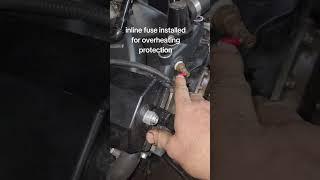 Run a inline fuse so your engine will not cook.