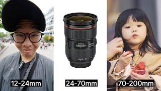 Zoom lens, what should I buy? 12-24 VS 24-70 VS 70-200 lens battle