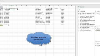 SAP Analysis Office Auto Complete for Table Design Formulas Reference Outside the Crosstab