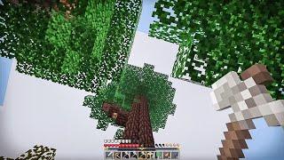 Minetest VoxeLibre survival gameplay 022 - good way to crop tall tree