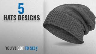 Top 10 Hats Designs [2018]: Compagno lined beanie winter hat fine knit design with a soft fleece