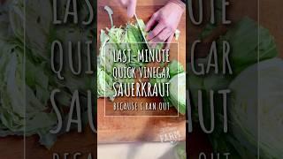 When you run out of the most important hotdog condiment after picking a cabbage… quick sauerkraut!