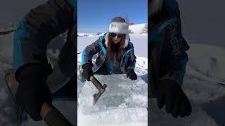 Wow!GIRL makes FIRE from ICE  #camping #survival #bushcraft #outdoors #lifehack