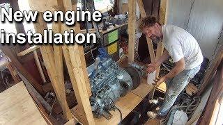 New engine installation - Wooden boat restoration - Boat Refit - Travels With Geordie #81