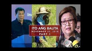 UNTV: Ito Ang Balita (November 23, 2018) PART 1