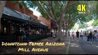 Downtown Tempe Arizona Mill Avenue Scenic 4K Walking Tour