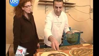 Barbara Preparing Man'ouche with Feris Helwe Beirut