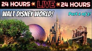 24 HOURS LIVE at DISNEY WORLD! Pt 2: EPCOT, Sheila E Performs, FIREWORKS, Karaoke, Resort Tours #WDW