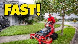 One hour worth of grass cutting in 11 minutes