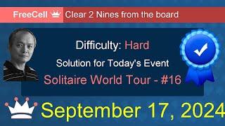 Event\Solitaire World Tour: #16 FreeCell - Hard - September 17, 2024