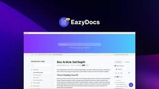 EazyDocs Lifetime Deal - Powerful knowledge base and documentation builder plugin for WordPress