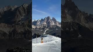 Panorama Monte Cristallo dalla ski area Faloria️️- Sciando a Cortina d’Ampezzo 2025