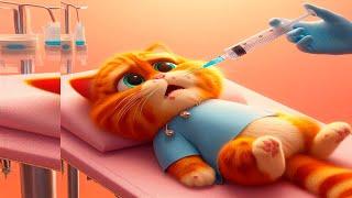 SAD STORY! Ginger Cat Struggles with Sickness #cutecat #aicat #aicatstories