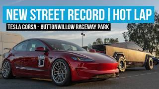 New Tesla Model 3 Street-Tire Record | Buttonwillow - 1:52.5