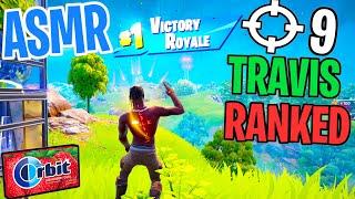 ASMR Gaming  Fortnite Ranked Travis Scott Tryhard Win! Relaxing Gum Chewing  Controller Sounds 