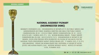 NATIONAL ASSEMBLY PLENARY (Nieuwmeester Dome), 18 March 2025