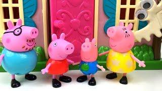 LA FAMILIA PIG SE MUDA A UNA CASA CON FANTASMAS CUENTOS DE PEPPA PIG PEPPA PIG STORY HAUNTED HOUSE